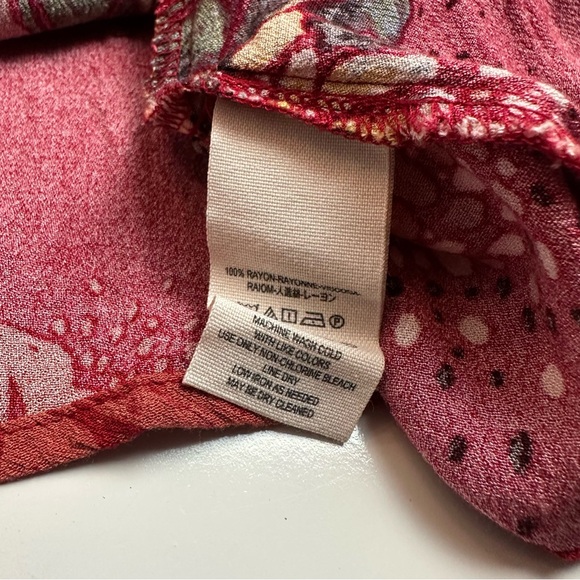 Free People Scarlet Floral Backless Mini Dress | 100% Rayon Boho Festival Summer - Picture 10 of 10